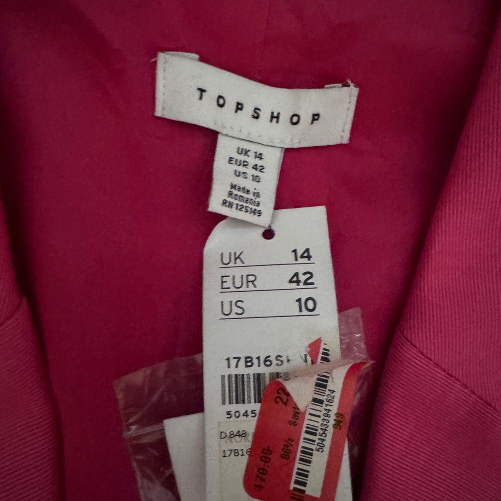 Topshop Bold Pink Blazer short set - Picture 7 of 8